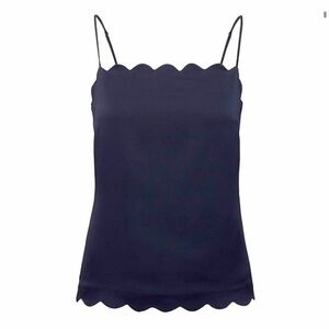 NWOT Banana Republic Never Worn XL Navy Blue Lined Scalloped Camisole Top